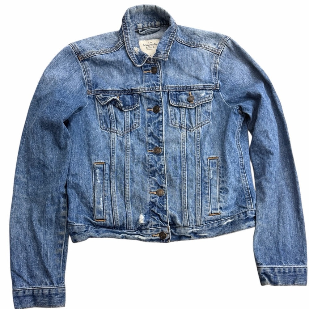 Abercrombie & Fitch Denim Jacket Women’s Medium Distressed Jean‎ Jacket